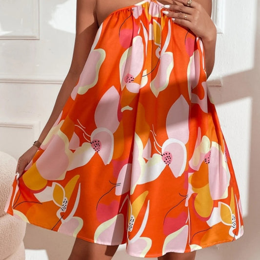 Sunset Riot Mini Halter Dress